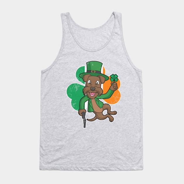 Irish Terrier Dog Lucky St Patrick's Day Tank Top by E